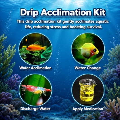 Drip Acclimation Kit for Shrimp and Fish, Slow Drip Aquarium, 2 PCS