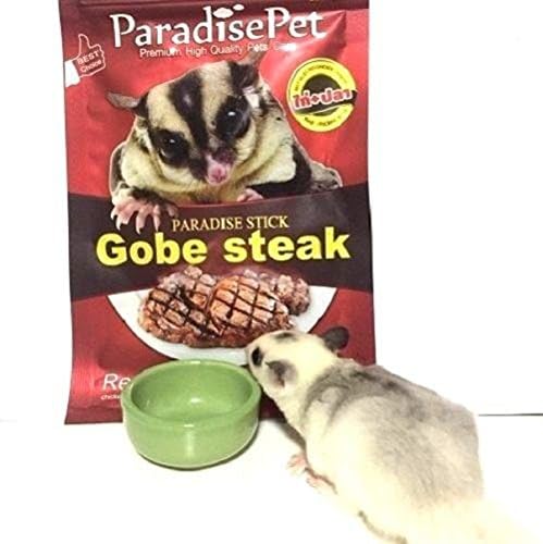 Polar Bear's Pet Shop 1 PCS. Premium Gobe Kobe Steak Flavor Sugar Glider Hamster Squirrel Chinchillas Small Animals Sandwich Snacks and Food Stick Gobe Steak Flavor (50g.)