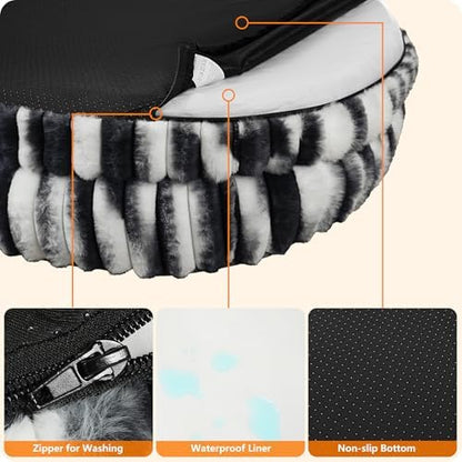 Dwanton Orthopedic Waterproof Medium Dog Bed Sofa, Gel Memory Foam, 36"