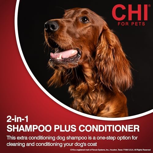 CHI for Dogs Gentle 2-in-1 Shampoo and Conditioner, 16 Fl Oz