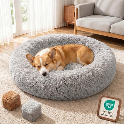 Memory Foam Orthopedic Dog Beds for Extra Large Size Dogs,42 Inch,Grey