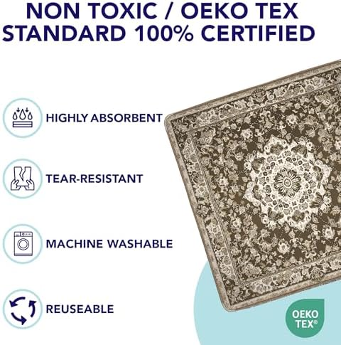 PUPIBOO Washable Pee Pads for Dogs and Cats - Super Absorbent Reusable Puppy Training Pads - 100% Waterproof, Leak-Proof & Non-Slip Whelping Pads for Pet Housebreaking