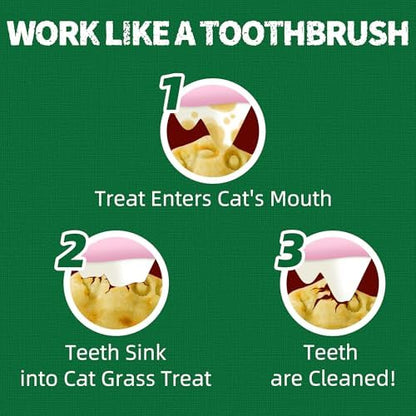 Just Try 36 OZ Cat Grass Treats with Salmon Oil