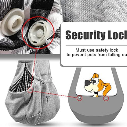 Tomkas Dog Cat Carrier Sling Classic Pocket & Classic Strap(S,Grey)