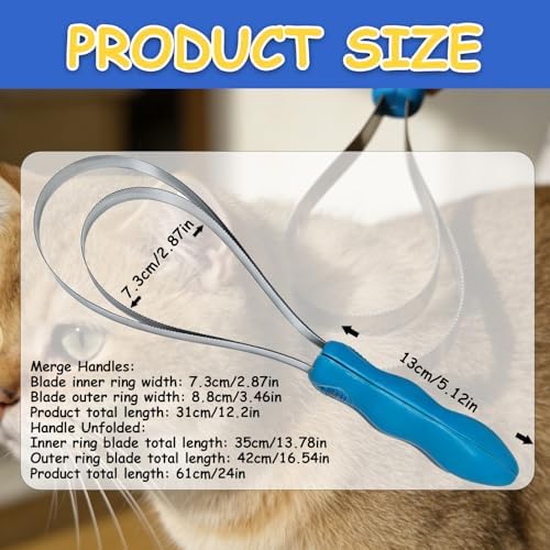 Deshedding Tool Grooming Brush for Horse Dog Cat(Double Loop)