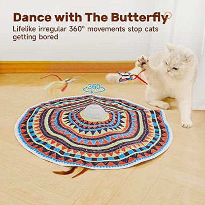 Potaroma Cat Toys Chargeable, 3in1 Hide and Seek, Interactive Fun