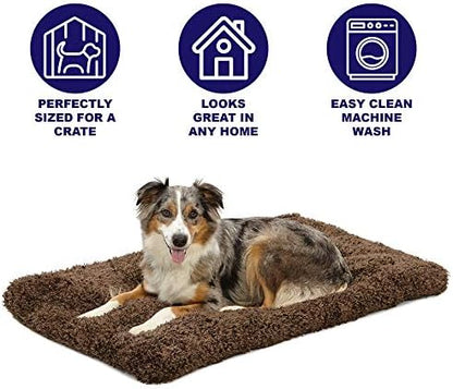 MidWest Homes for Pets XL QuietTime Deluxe Coco Chic Pet Bed, Ultra-Soft & Overstuffed, Machine Washable, Fits 48-inch Crate