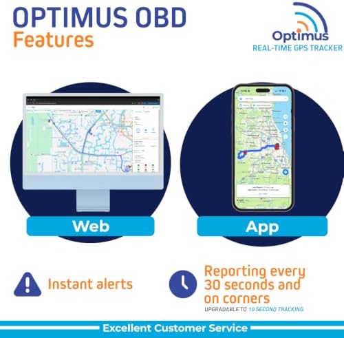 Optimus OBD Plug-in Car GPS Tracker - Easy Setup & Alerts