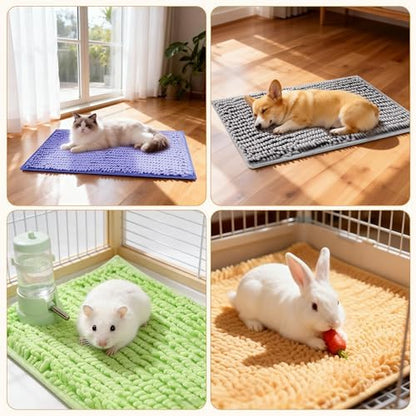 6 Pcs Guinea Pig Cage Liner, 20x12 Inch Washable Fleece Bedding Mat