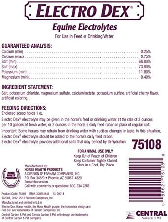 Horse Health Electro Dex Cherry-Flavored Equine Electrolytes 30 Pounds