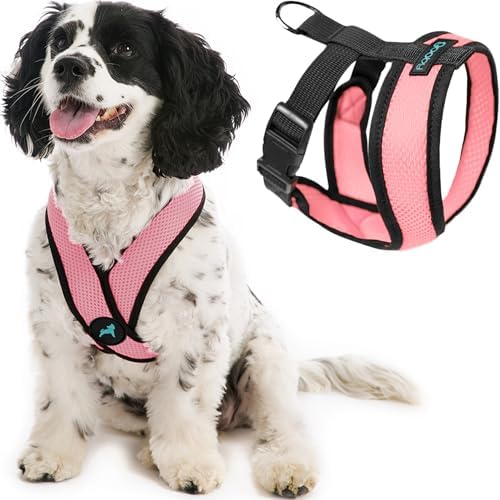 Gooby Comfort X Head-in Dog Harness, Choke-Free, Pink, Small