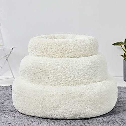 Washable Dog Round Bed - XLarge Donut Dog Bed, Comfy Calming Cuddler
