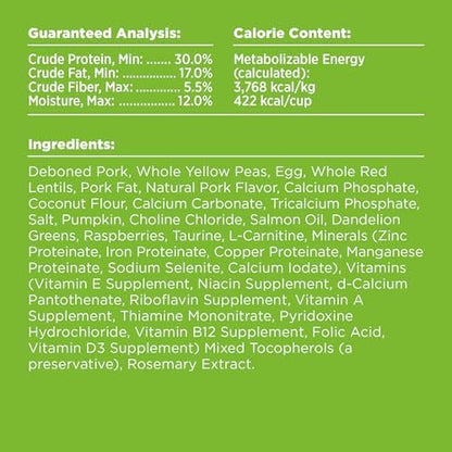 BIXBI Rawbble Freeze-Dried Raw Coated Dog Food, Pork – Fresh Meat, No Meat Meals, Grain-Free – USA Made, 4 lbs