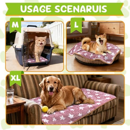 6 Pcs Dog Blanket Super Soft Pet Puppy Blankets Calming Blanket for Small, Medium Dogs Warm Sleep Mat Flannel Blanket for Dogs Puppy Cat (24"×16")