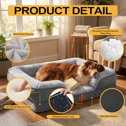 Orthopedic Dog Bed Medium Size Dog, Memory Foam Dog Bed Couch, 30" L