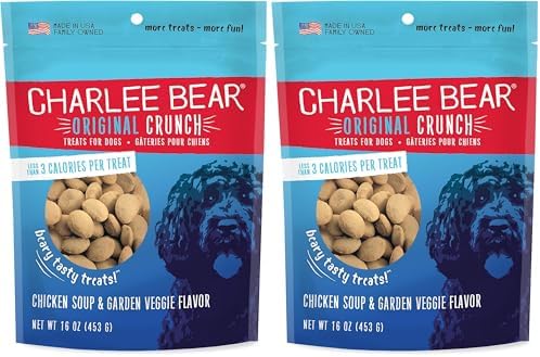Charlee Bear Chicken Soup & Garden Veggie Dog Treats 16 oz. Bag (Pack of 2)