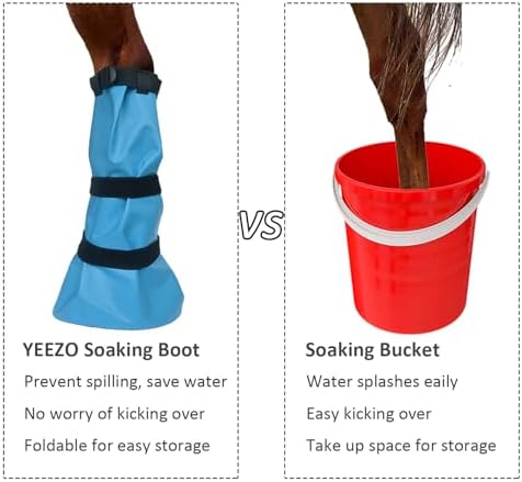 yeezo Horse Hoof Soaking Boot Hooves Soaker Bag for Treating Common Hoof Ailments with EVA Pad