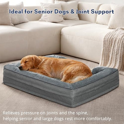 Dog Bed for Extra Large Dogs, 44-Inch Orthopedic XL Waterproof Pet Beds