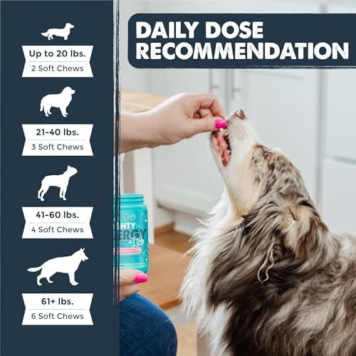 Mighty Paw Waggables Allergy Immune + Itch (Made in The USA) 2 Pack -Dog Chews Anti-Itch for Dogs. Allergy Support Vitamins for Skin and Coat Allergies. Omega 3 & Quercetin for Pets 240 Ct