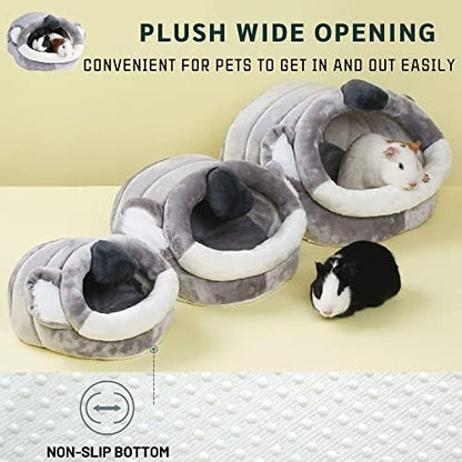 JanYoo Hamster Guinea Pig Supplies Bed Accessories House Hedgehog Cage Supplies Chinchilla Ferret Rat Gerbil (S,Koala)