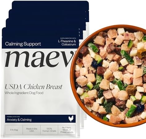Maev Human-Grade Frozen Fresh Chicken Dog Food, Anxiety & Calming, 20 lb