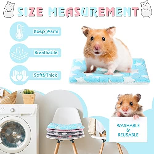 Tuanse 4 Pack Guinea Pig Bed Mat Bedding, Star, 13 x 10 Inch