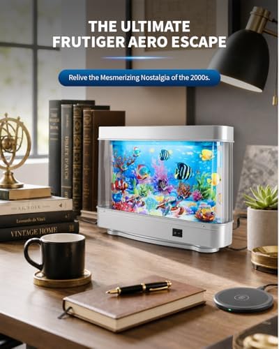 Frutiger Aero Fish Lamp Aquarium Lamp, Marine Dolphin Fake Fish Tank Decor