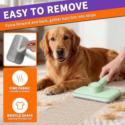 Pet Hair Removal Tool, Reusable Lint Brush for Multi-Fabric Edge