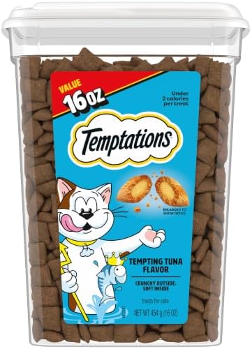Temptations Classic Crunchy and Soft Cat Treats, Tempting Tuna, 16 oz