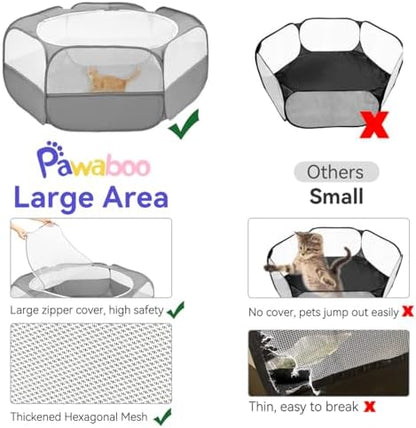Pawaboo Small Animals Playpen, Large Chick Brooder with Zipper Splicing