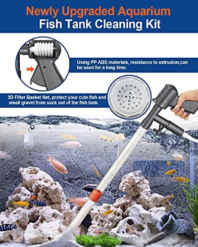 QZQ Aquarium Gravel Cleaner Vacuum Fish Tank Cleaner Tools Kit