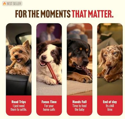 Natural Farm Collagen Sticks for Dogs (6 Inch, 25 Pack), Odor-Free Long Lasting Chews & Rawhide Alternative - 95% Collagen, Low Fat, High Protein - Best Dental Dog Treats - Medium & Large Dogs