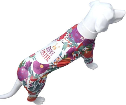 Xqpetlihai Dog Onesie Surgery Recovery Suit for Medium Large Dogs Recovery Shirt for Abdominal Wounds or Skin Diseases Bodysuit Dogs Pajamas(F,XXXL)