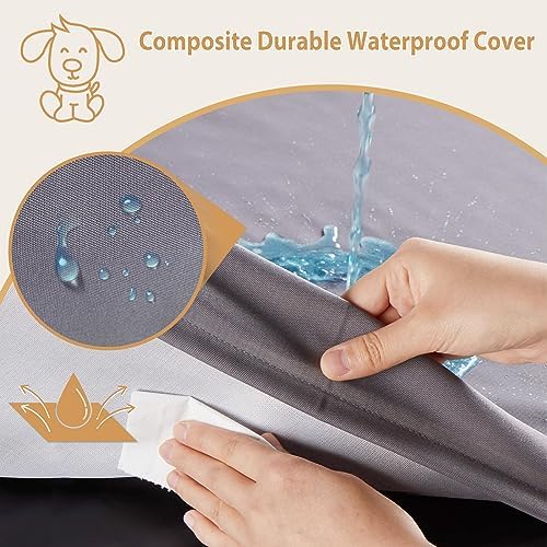 BFPETHOME Outdoor Waterproof Dog Bed for Large Dogs, Washable Cover, 47"