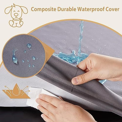 BFPETHOME Outdoor Waterproof Dog Bed for Large Dogs, Washable Cover, 36"