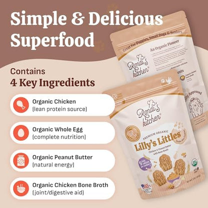 Lilly's Littles Soft Dog Treats, Chicken & Peanut Butter