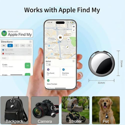 2 Pack Smart Tracker Tags MFi Certified for Apple Find My Item Finder