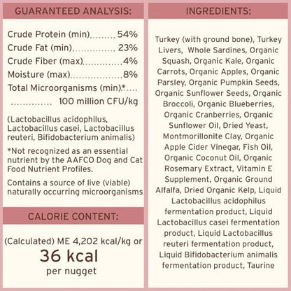 Primal Freeze Dried Raw Dog Food Nuggets, Turkey & Sardine, 5.5 oz
