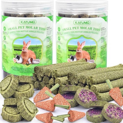 KATUMO Timothy Hay Sticks for Rabbits, Bunny Chew Toys for Teeth