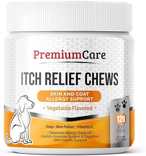Itch Relief for Dogs - Allergy Chews for Dogs Anti Itch 120 Chews