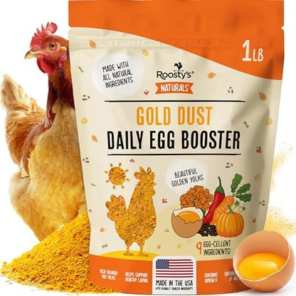 Roosty's Gold Dust Daily Egg Booster Chicken Supplement, 16oz