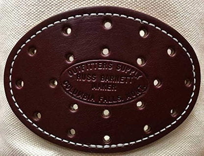 Outfitters Supply Classic Canvas & Leather Horse or Mule Feedbag, Handmade in Montana USA Leather, Adjustable Strap, Solid Leather Bottom with Leather Side Ventilation