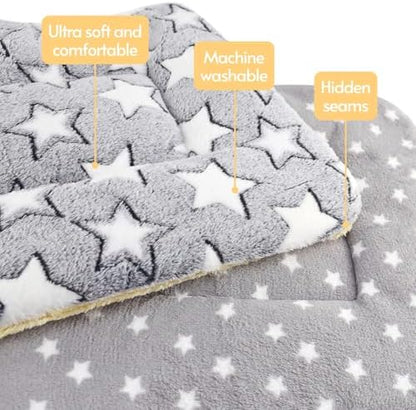 2 Pack Cat Blanket for Indoor Cats, Ultra Soft & Warm Calming Bed