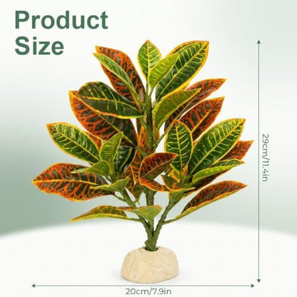 Artificial Leaves Reptile Plants Reptile Tank Decorations Accessories