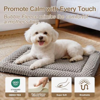 Dog Bed Mat, Reversible Crate Pads for Small/Medium/Large Dogs & Cats Sleeping, Portable & Soft, Dog Beds Crate Pad (Mix, S(24"*18"*1.5")) (Mixed Colors - B-4PCS, S(24"*18"*1.5"))