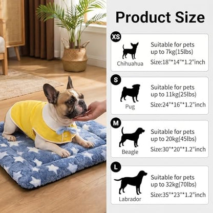 Dog Bed Mat - Reversible Dog Crate Bed Mats, Soft & Breathable Kennel Pad, Durable Crate Bed for Small Medium Large Dogs & Cats