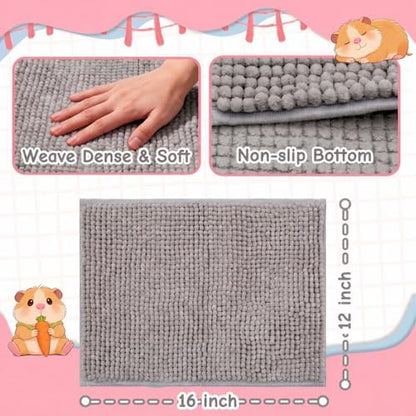 Guinea Pig Cage Liner, 4 PCS Washable Guinea Pig Bedding Fleece Mat