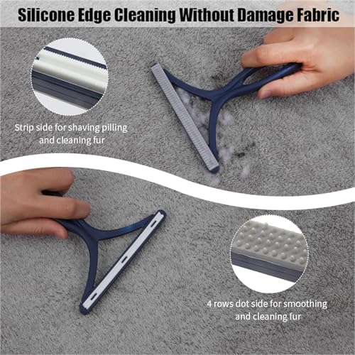 3-Pack Pet Hair Remover Carpet Rake, Dog Cat Hair Remover, Carpet Scraper