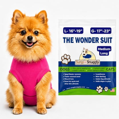 Surgi Snuggly Dog Surgery Recovery Suit, Cone Alternative, Spay/Neuter ML