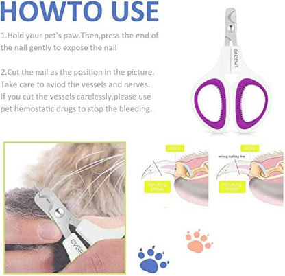 Pet Nail Clippers, Cat & Kitten Claw Nail Clipper Safe Sharp Trimmer